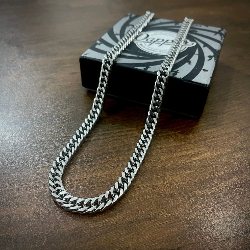 Silver Diamond Cut Cuban Neck Chain