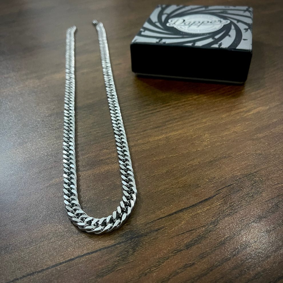 Silver Diamond Cut Cuban Neck Chain
