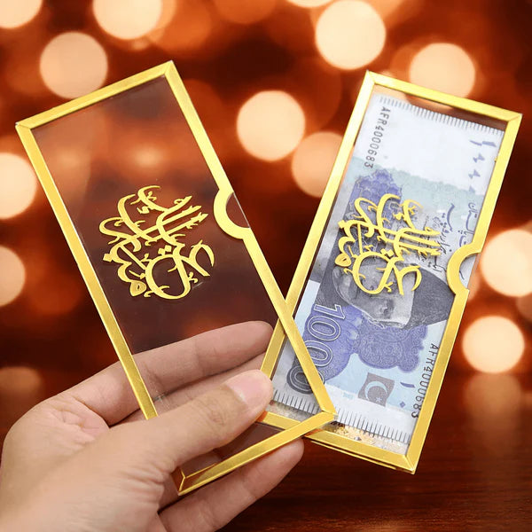 Acrylic Eidi Envelopes – Eid Mubarak Gift Envelopes