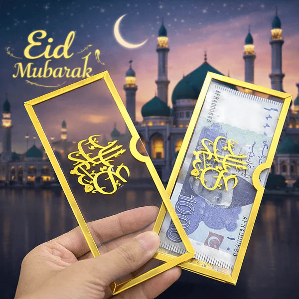 Acrylic Eidi Envelopes – Eid Mubarak Gift Envelopes